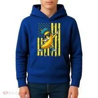 Banana Lover Retro American Flag Dabbing Kids Hoodie thumb 4