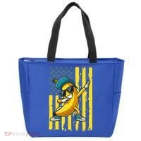 Banana Lover Retro American Flag Dabbing Tote Bag thumb 0