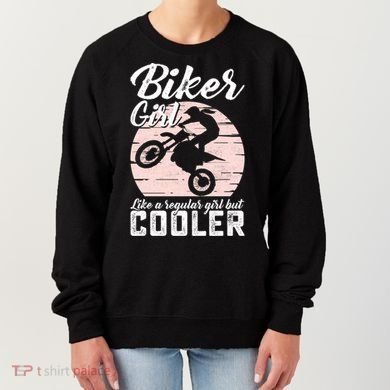 Biker Like Regular But Cooler Funny Motorcycle Gift Women's Sweatshirt