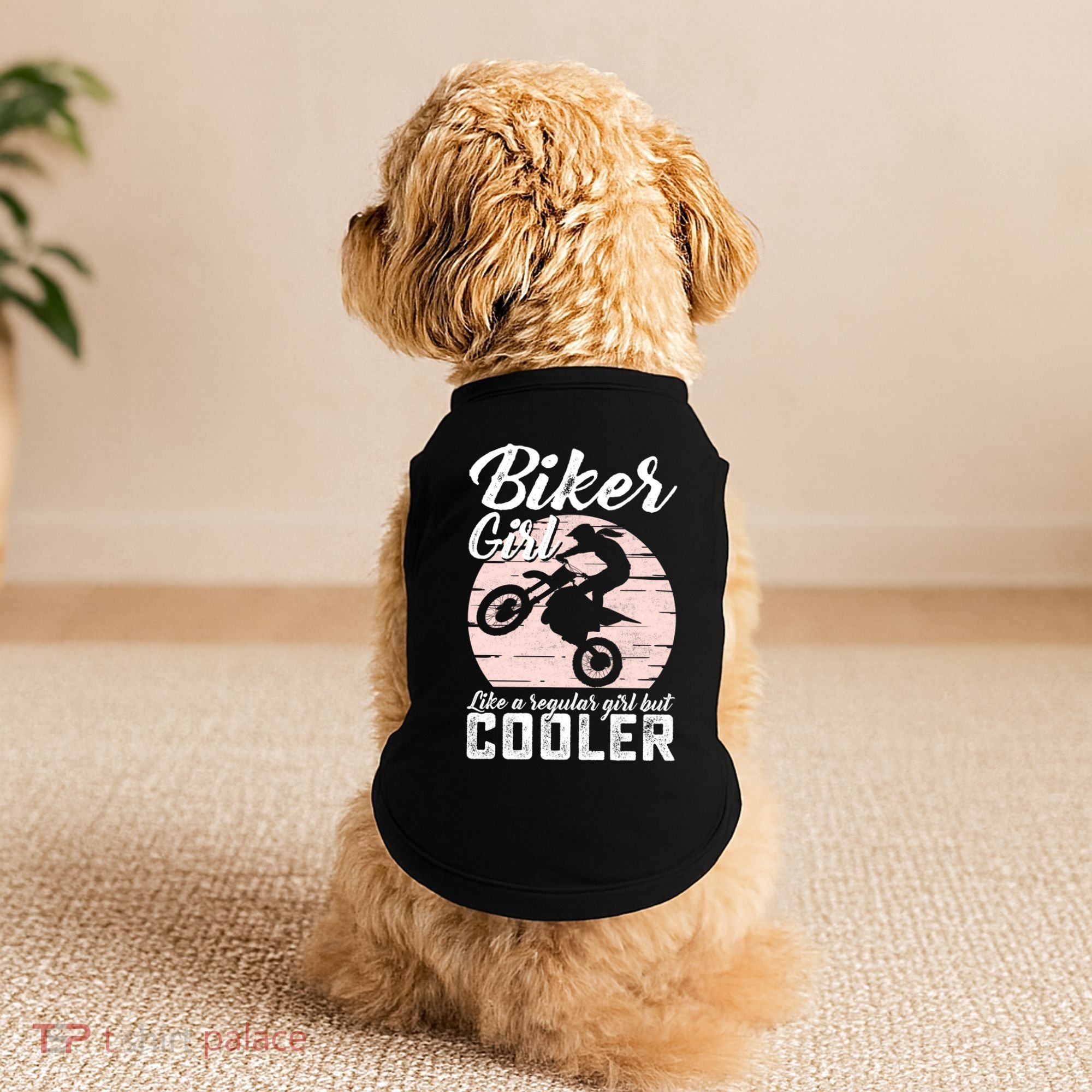 Biker Like Regular But Cooler Funny Motorcycle Gift Doggie Tank
