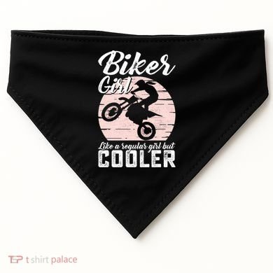 Biker Like Regular But Cooler Funny Motorcycle Gift USA-Made Doggie Bandana