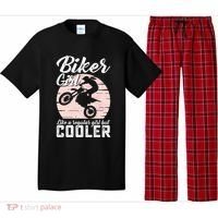 Biker Like Regular But Cooler Funny Motorcycle Gift Pajama Set thumb 0