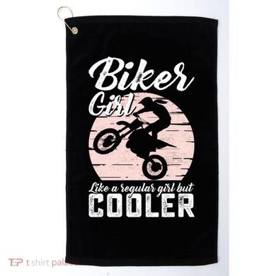 Biker Like Regular But Cooler Funny Motorcycle Gift Golf Towel