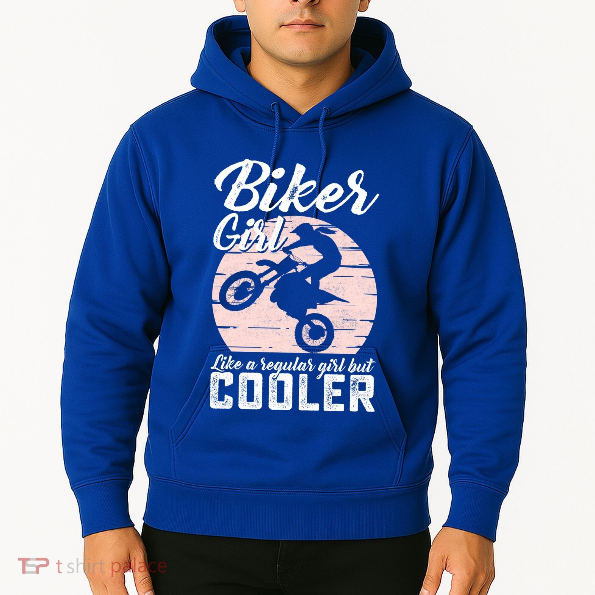 Biker Like Regular But Cooler Funny Motorcycle Gift Hoodie