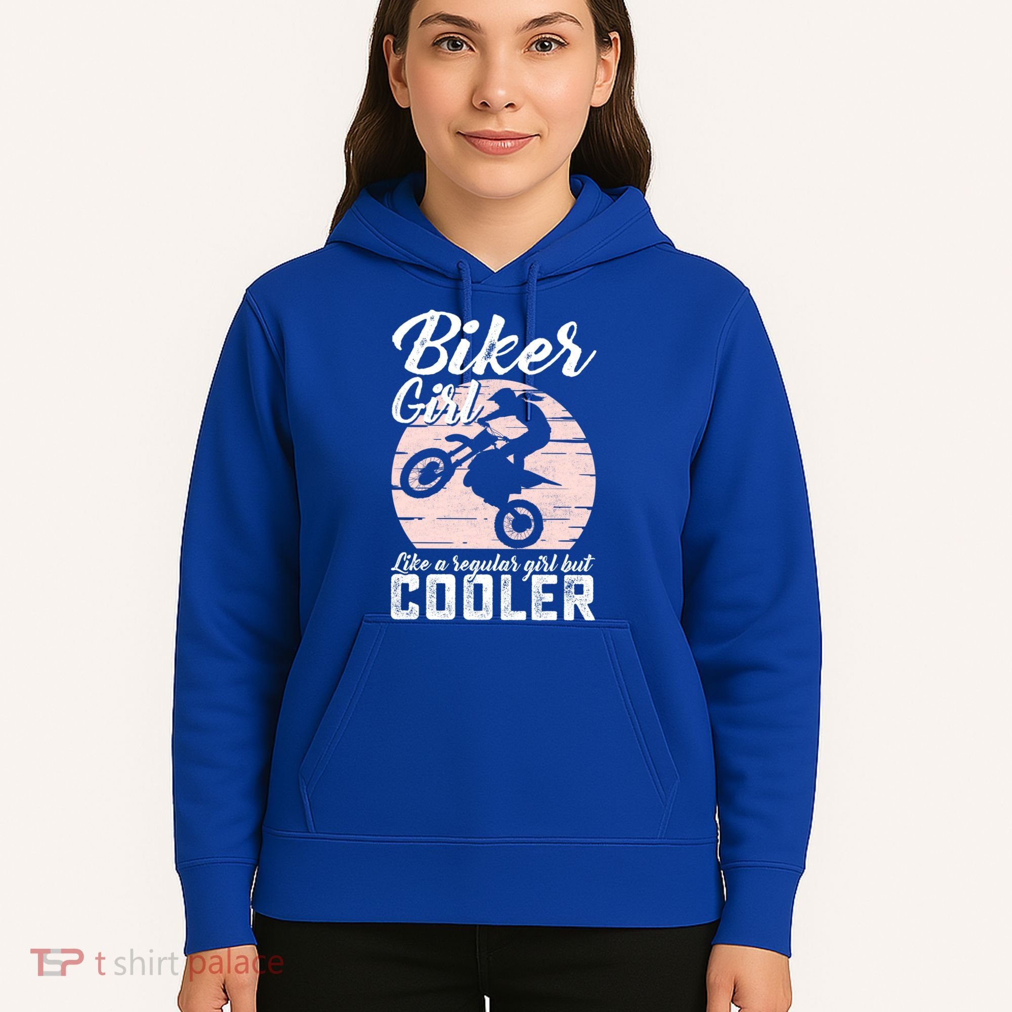 Biker Like Regular But Cooler Funny Motorcycle Gift Hoodie
