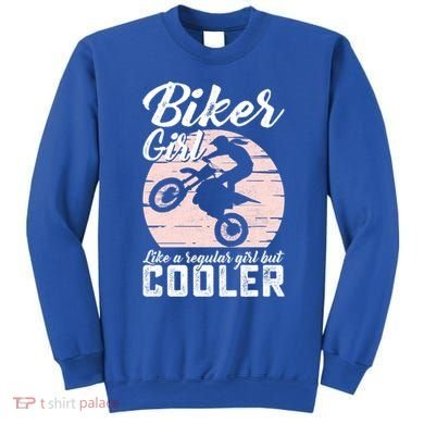 Biker Like Regular But Cooler Funny Motorcycle Gift Sweatshirt