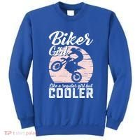 Biker Like Regular But Cooler Funny Motorcycle Gift Sweatshirt thumb 0
