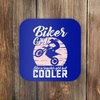 Biker Like Regular But Cooler Funny Motorcycle Gift Coaster thumb 0