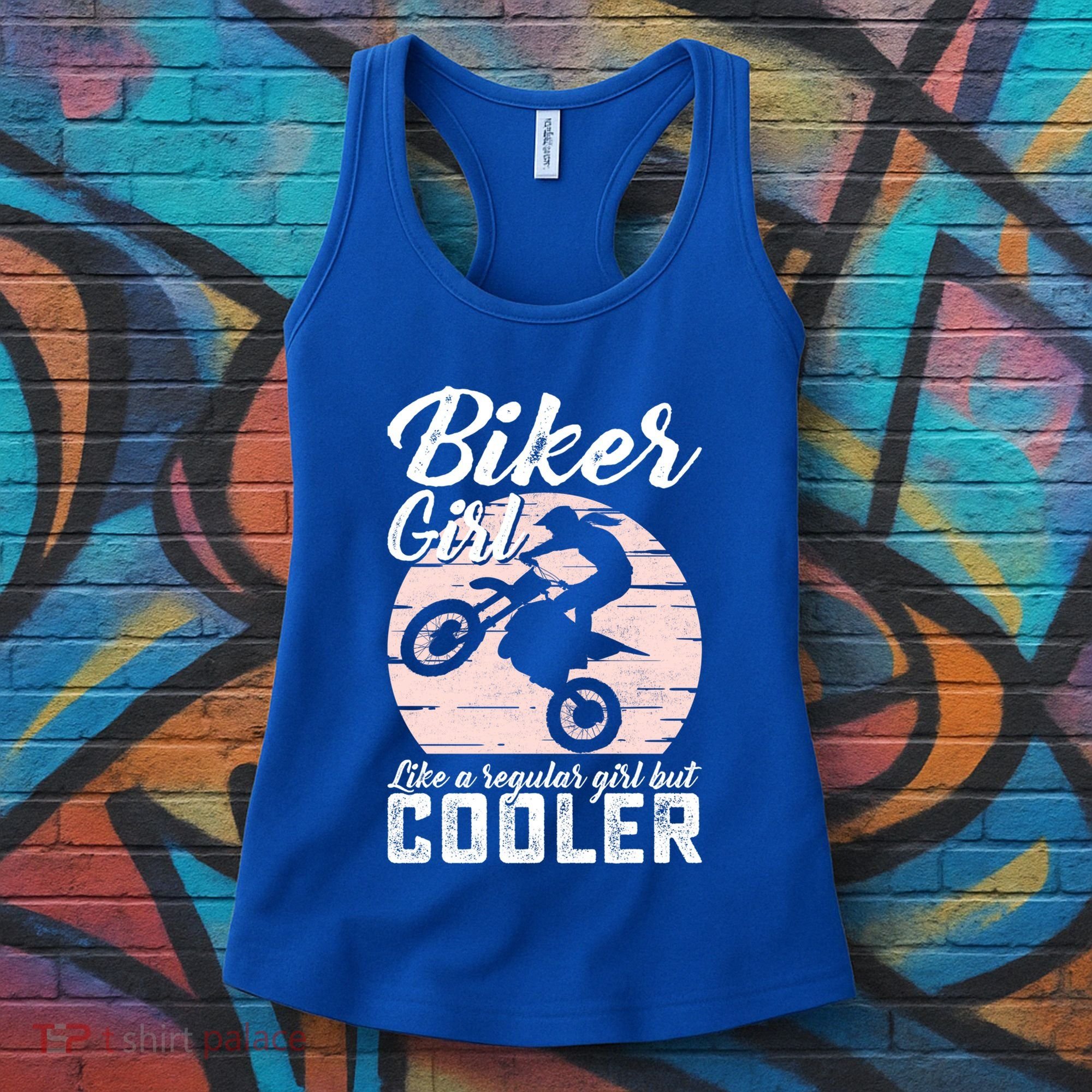 Biker Like Regular But Cooler Funny Motorcycle Gift Women's Tank Top