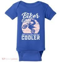 Biker Like Regular But Cooler Funny Motorcycle Gift Baby Bodysuit thumb 0