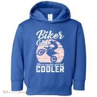 Biker Like Regular But Cooler Funny Motorcycle Gift Toddler Hoodie thumb 0