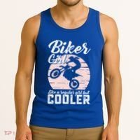 Biker Like Regular But Cooler Funny Motorcycle Gift Tank Top thumb 3