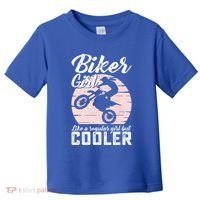 Biker Like Regular But Cooler Funny Motorcycle Gift Toddler T-Shirt thumb 0