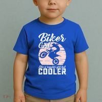 Biker Like Regular But Cooler Funny Motorcycle Gift Toddler T-Shirt thumb 2