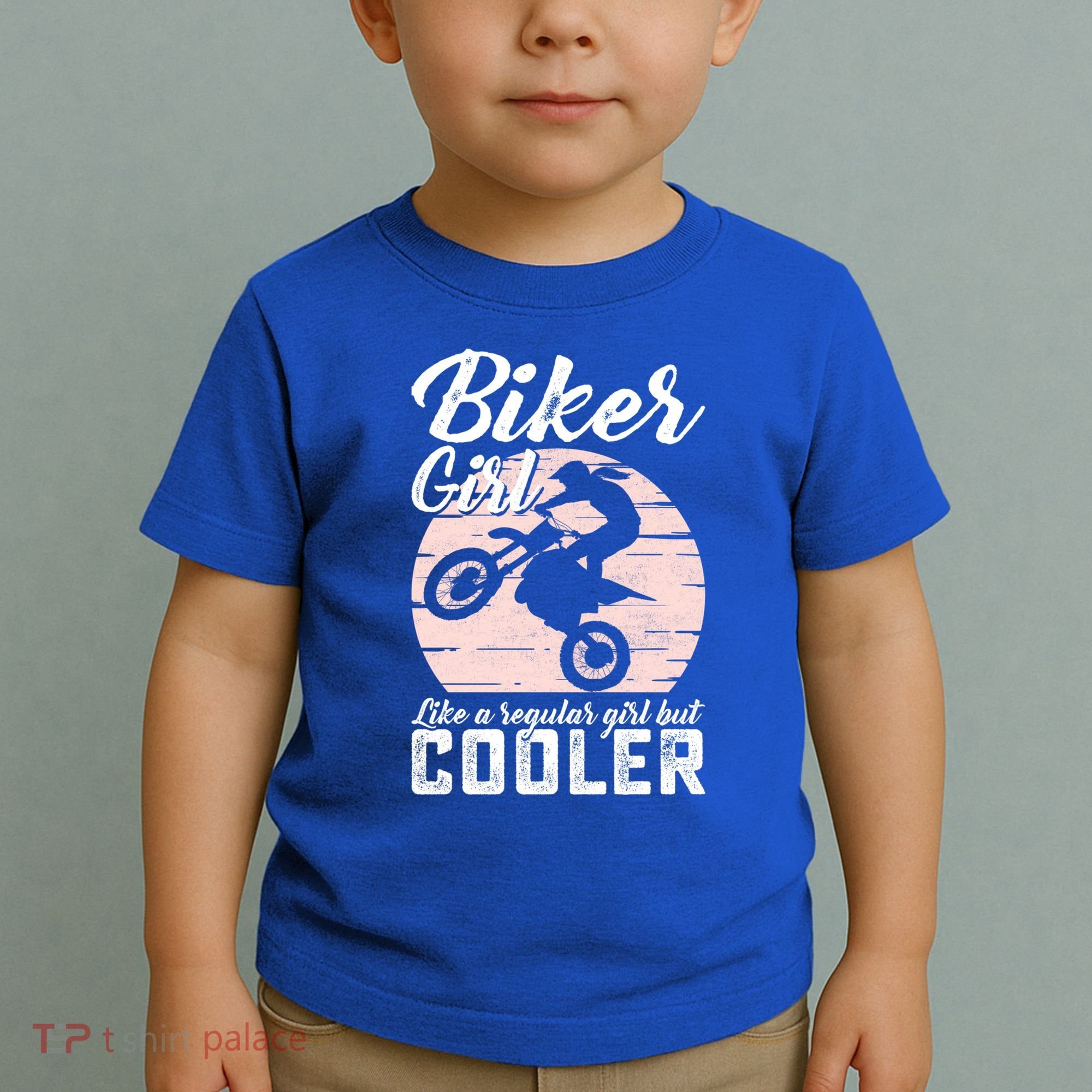 Biker Like Regular But Cooler Funny Motorcycle Gift Toddler T-Shirt