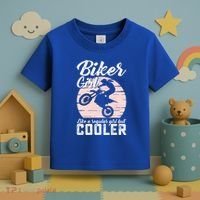 Biker Like Regular But Cooler Funny Motorcycle Gift Toddler T-Shirt thumb 3