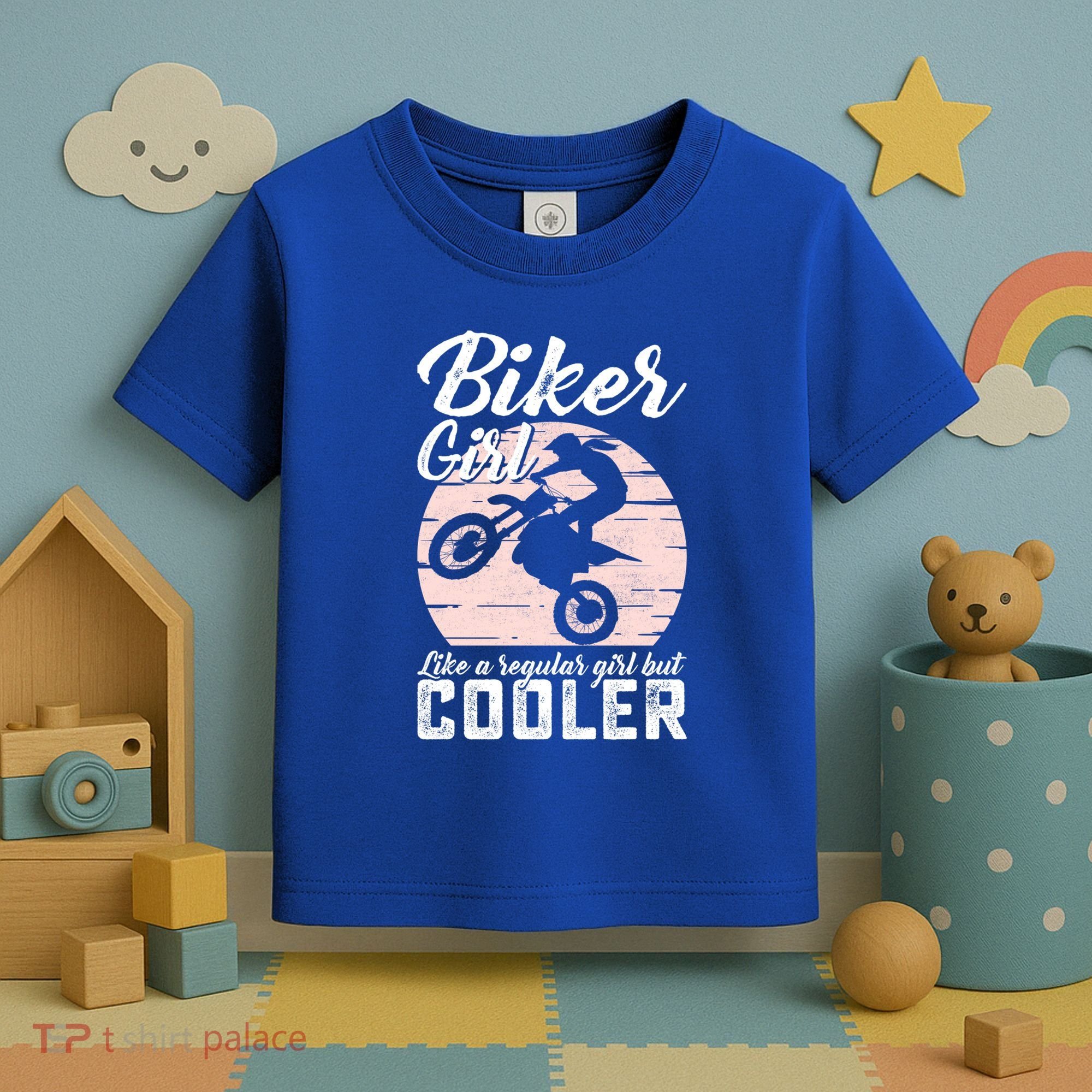 Biker Like Regular But Cooler Funny Motorcycle Gift Toddler T-Shirt