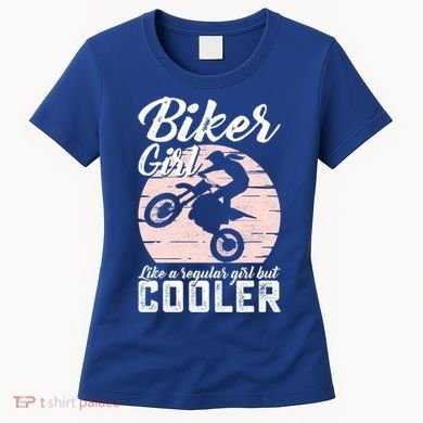 Biker Like Regular But Cooler Funny Motorcycle Gift Women's T-Shirt