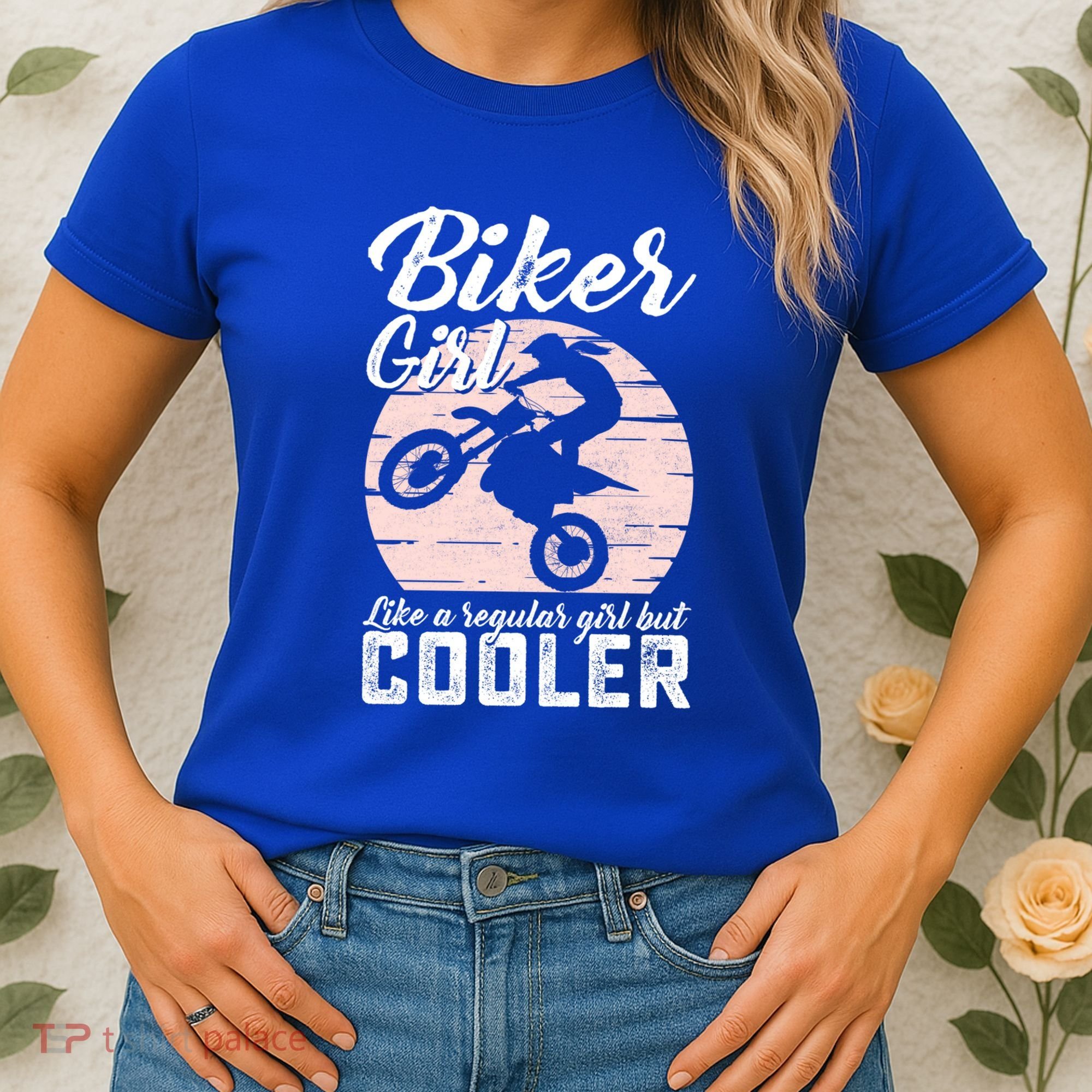 Biker Like Regular But Cooler Funny Motorcycle Gift Women's T-Shirt