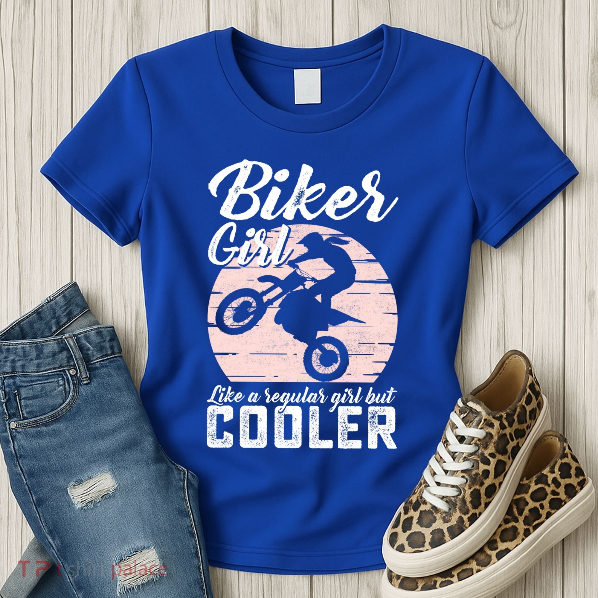 Biker Like Regular But Cooler Funny Motorcycle Gift Women's T-Shirt