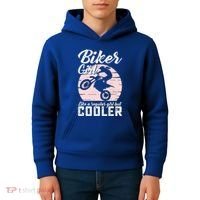 Biker Like Regular But Cooler Funny Motorcycle Gift Kids Hoodie thumb 4
