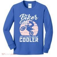 Biker Like Regular But Cooler Funny Motorcycle Gift Kids Long Sleeve Shirt thumb 0