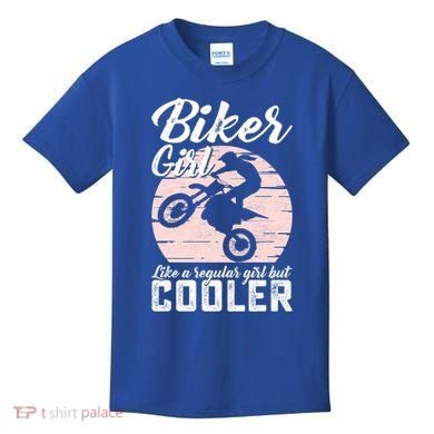 Biker Like Regular But Cooler Funny Motorcycle Gift Kids T-Shirt