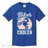 Biker Like Regular But Cooler Funny Motorcycle Gift Kids T-Shirt thumb 0