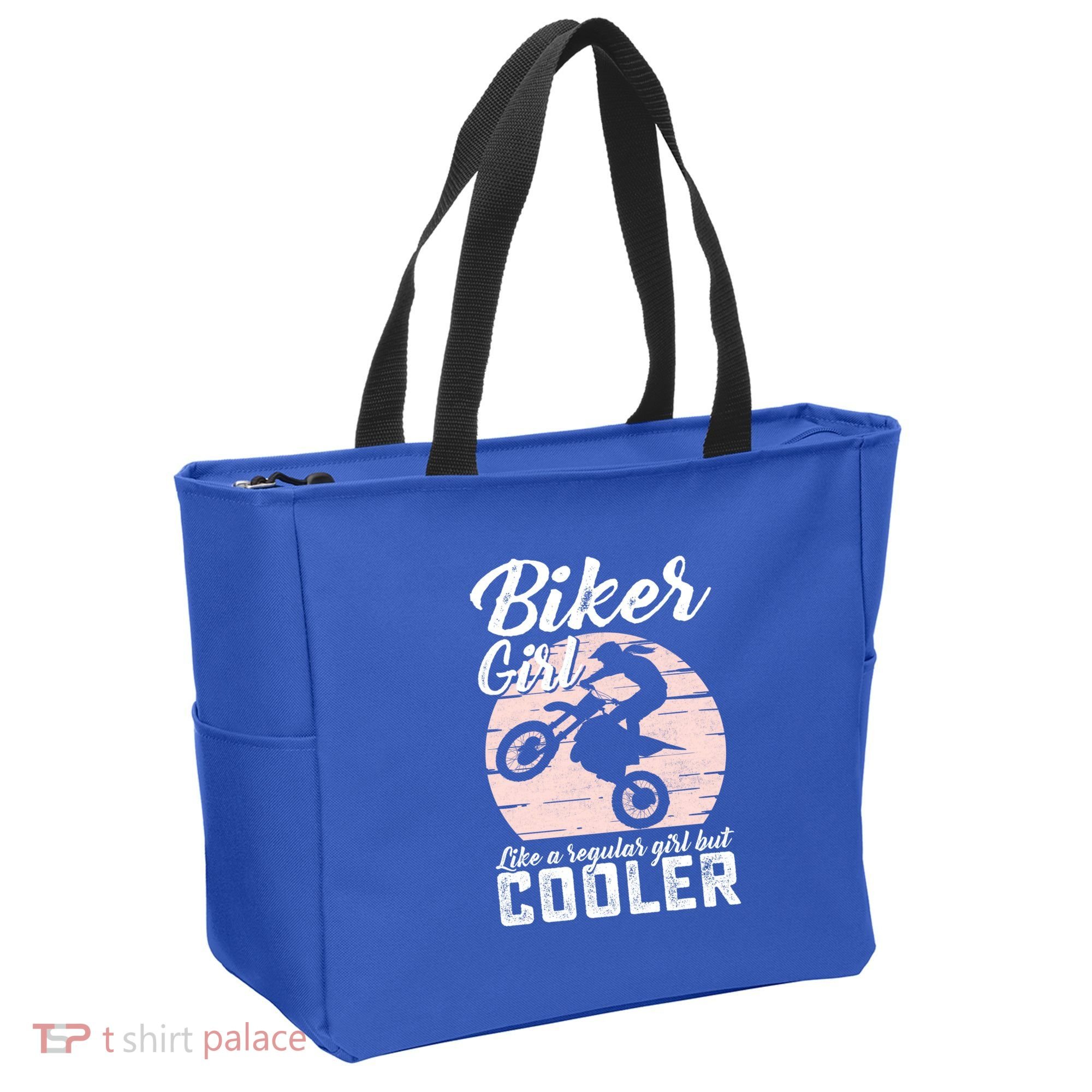 Biker Like Regular But Cooler Funny Motorcycle Gift Tote Bag