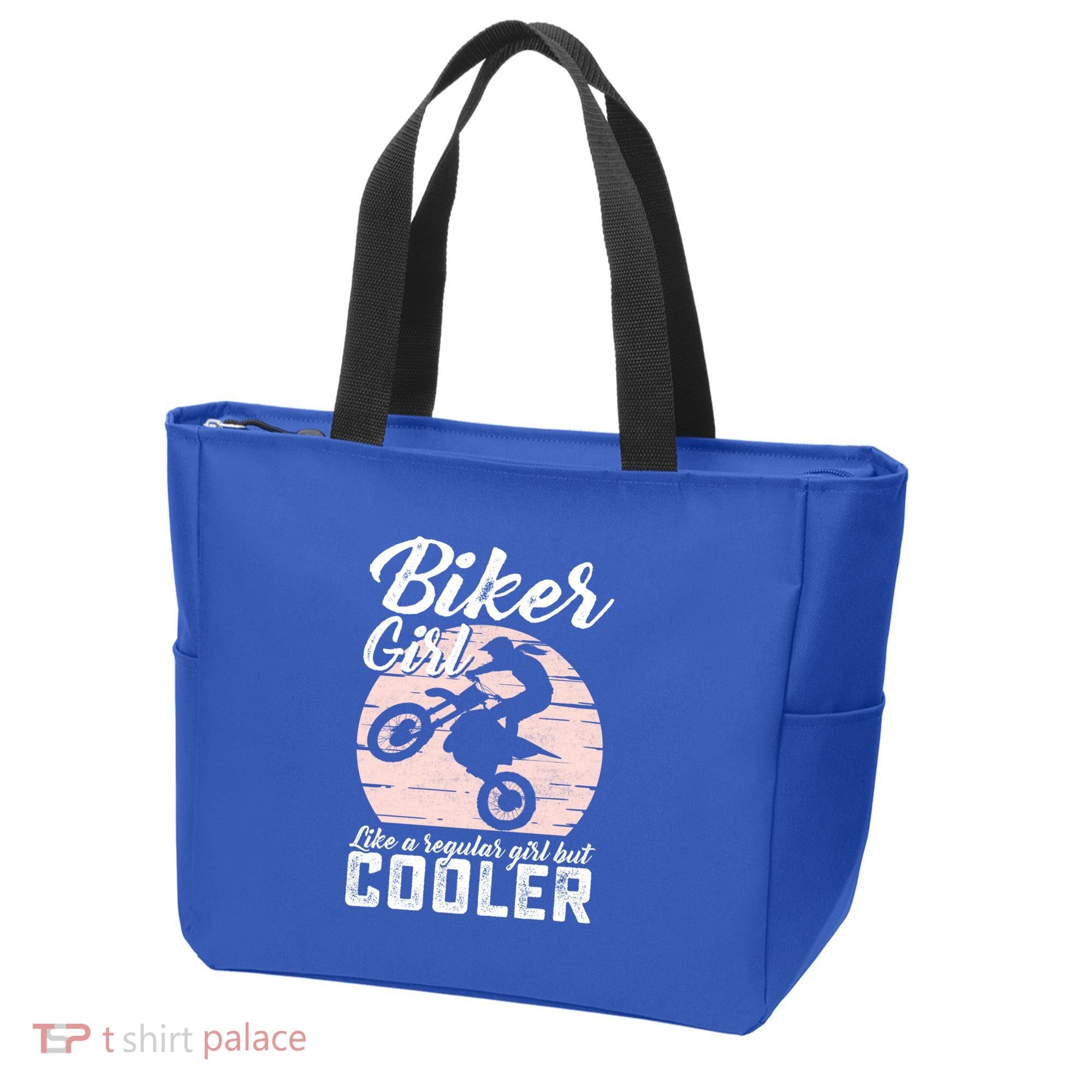 Biker Like Regular But Cooler Funny Motorcycle Gift Tote Bag