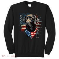 Black Labrador Retriever USA Flag Lab Dog Lover Gifts Sweatshirt thumb 0