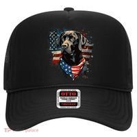 Black Labrador Retriever USA Flag Lab Dog Lover Gifts Hat thumb 0