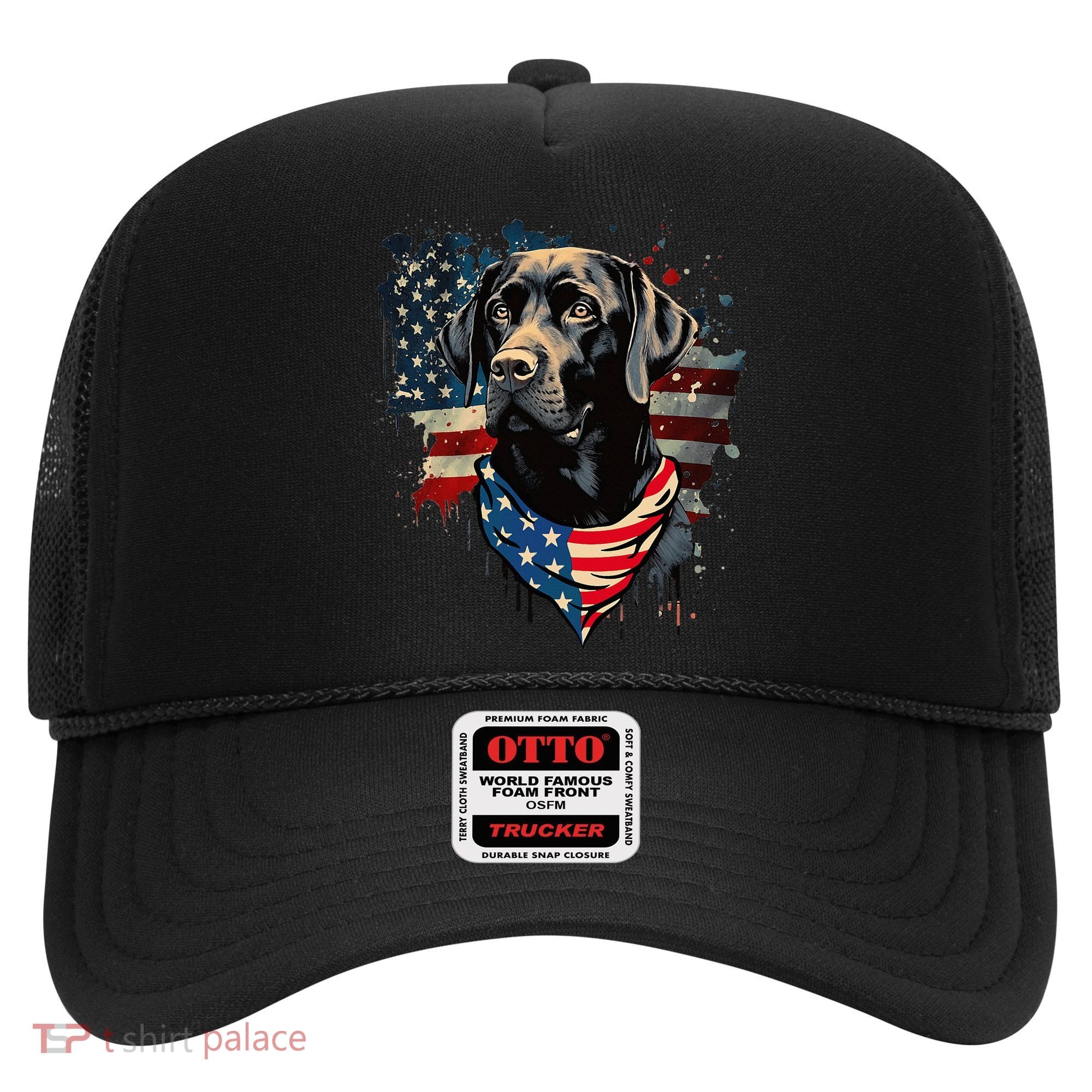 Black Labrador Retriever USA Flag Lab Dog Lover Gifts Hat
