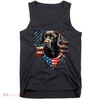 Black Labrador Retriever USA Flag Lab Dog Lover Gifts Tank Top thumb 0