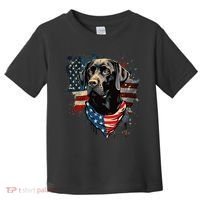 Black Labrador Retriever USA Flag Lab Dog Lover Gifts Toddler T-Shirt thumb 0
