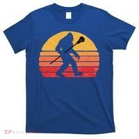 Bigfoot Lacrosse Stick Vintage Surf Sun Funny Lax Gift T-Shirt thumb 0