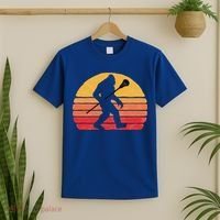 Bigfoot Lacrosse Stick Vintage Surf Sun Funny Lax Gift T-Shirt thumb 2