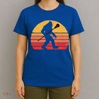 Bigfoot Lacrosse Stick Vintage Surf Sun Funny Lax Gift T-Shirt thumb 4