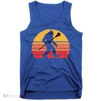 Bigfoot Lacrosse Stick Vintage Surf Sun Funny Lax Gift Tank Top thumb 0