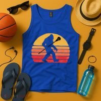 Bigfoot Lacrosse Stick Vintage Surf Sun Funny Lax Gift Tank Top thumb 4