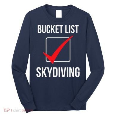 Bucket List Skydiving Vintage Long Sleeve Shirt