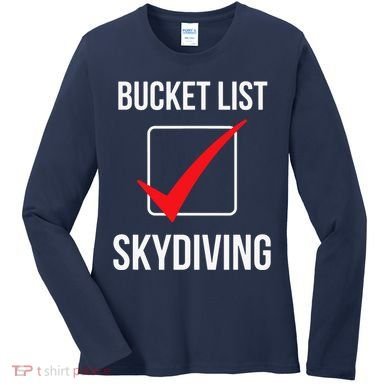 Bucket List Skydiving Vintage Women's Long Sleeve Shirt