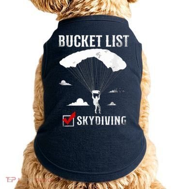 Bucket List Skydiving Vintage Doggie Tank