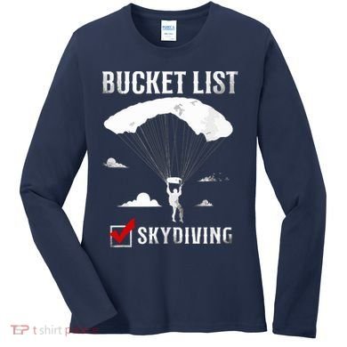 Bucket List Skydiving Vintage Women's Long Sleeve Shirt
