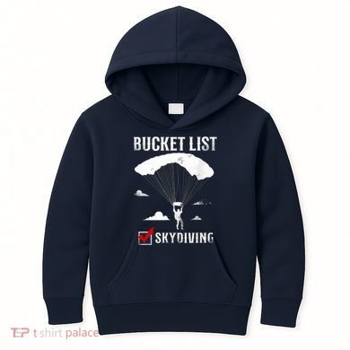 Bucket List Skydiving Vintage Kids Hoodie