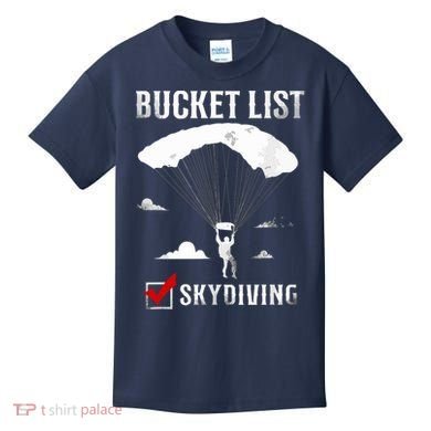 Bucket List Skydiving Vintage Kids T-Shirt