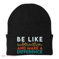Be Like Subtraction And Make A Difference Funny Math Teacher Beanie thumb 0