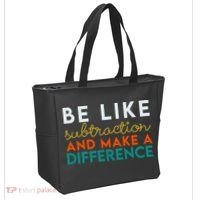 Be Like Subtraction And Make A Difference Funny Math Teacher Tote Bag thumb 2