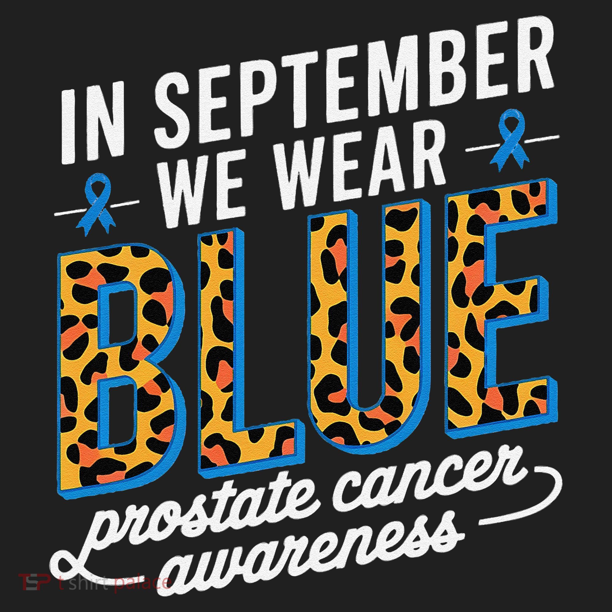 Boho Leopard September Wear Blue Prostate Cancer Awareness Women's Sweatshirt
