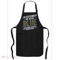 Boho Leopard September Wear Blue Prostate Cancer Awareness Apron thumb 0